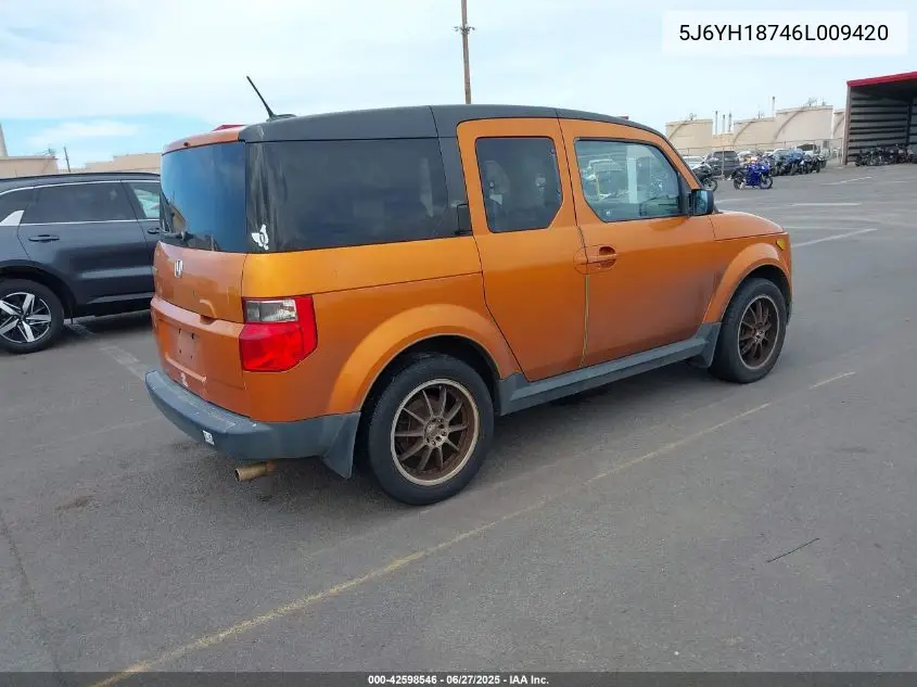 2006 Honda Element Ex-P VIN: 5J6YH18746L009420 Lot: 42598546