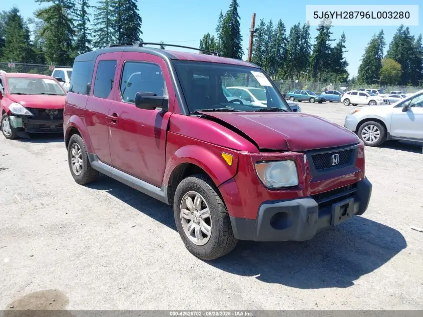 2006 Honda Element Ex-P VIN: 5J6YH28796L003280 Lot: 42626702