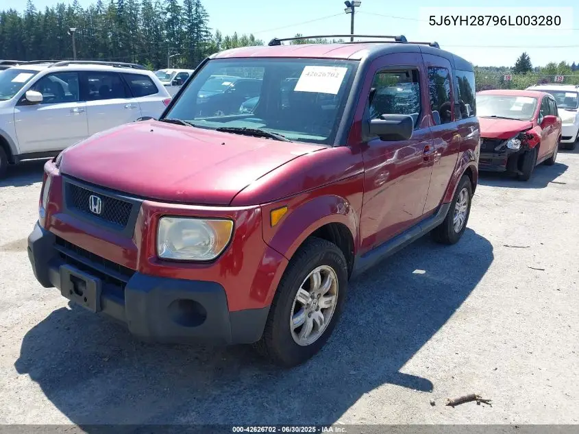 2006 Honda Element Ex-P VIN: 5J6YH28796L003280 Lot: 42626702