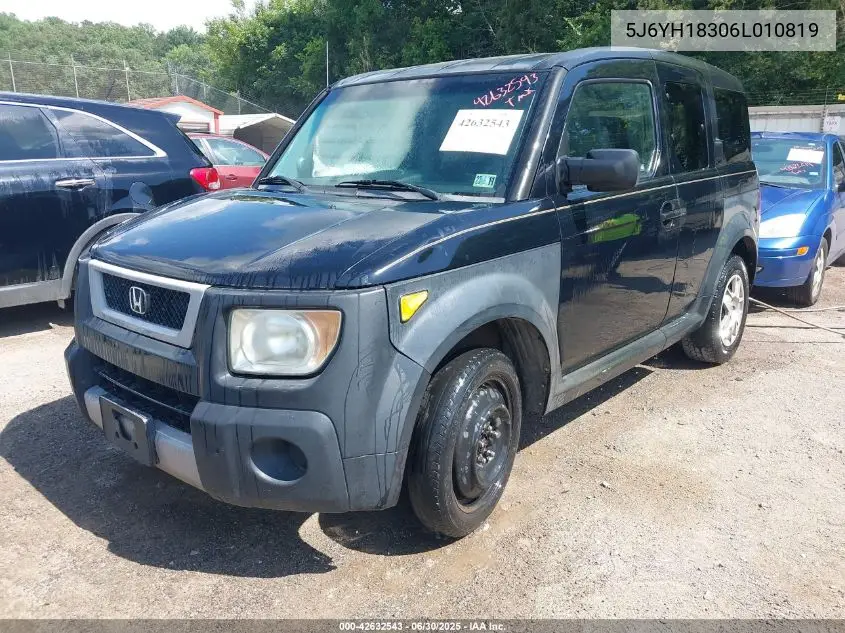2006 Honda Element Lx VIN: 5J6YH18306L010819 Lot: 42632543