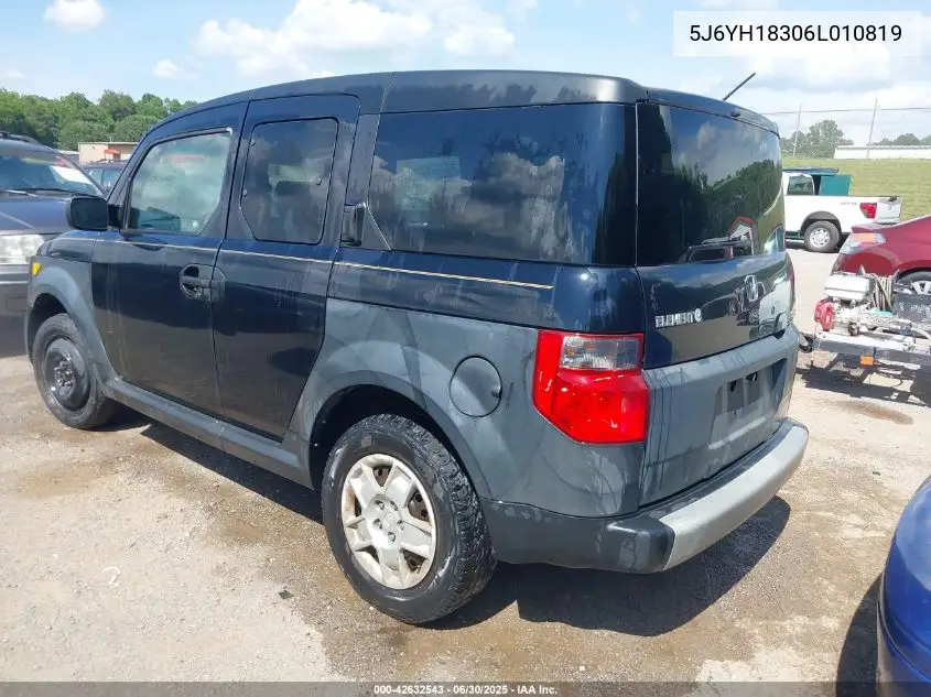 2006 Honda Element Lx VIN: 5J6YH18306L010819 Lot: 42632543