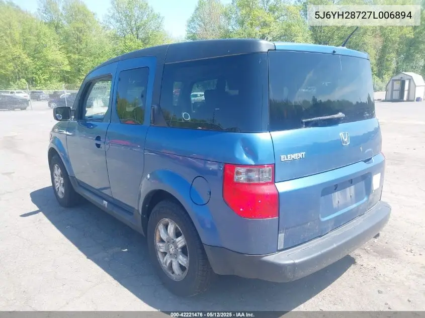 2007 Honda Element Ex VIN: 5J6YH28727L006894 Lot: 42221476