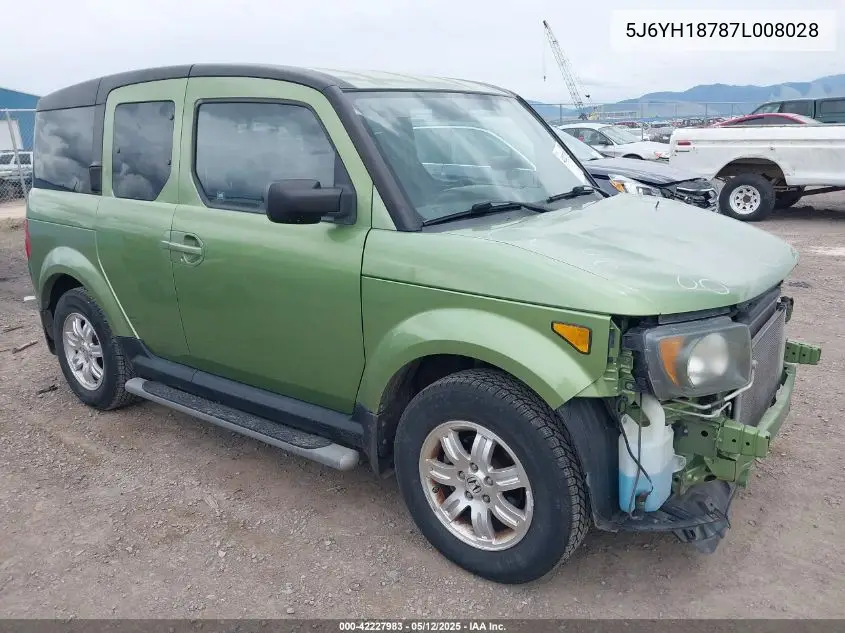 2007 Honda Element Ex VIN: 5J6YH18787L008028 Lot: 42227983