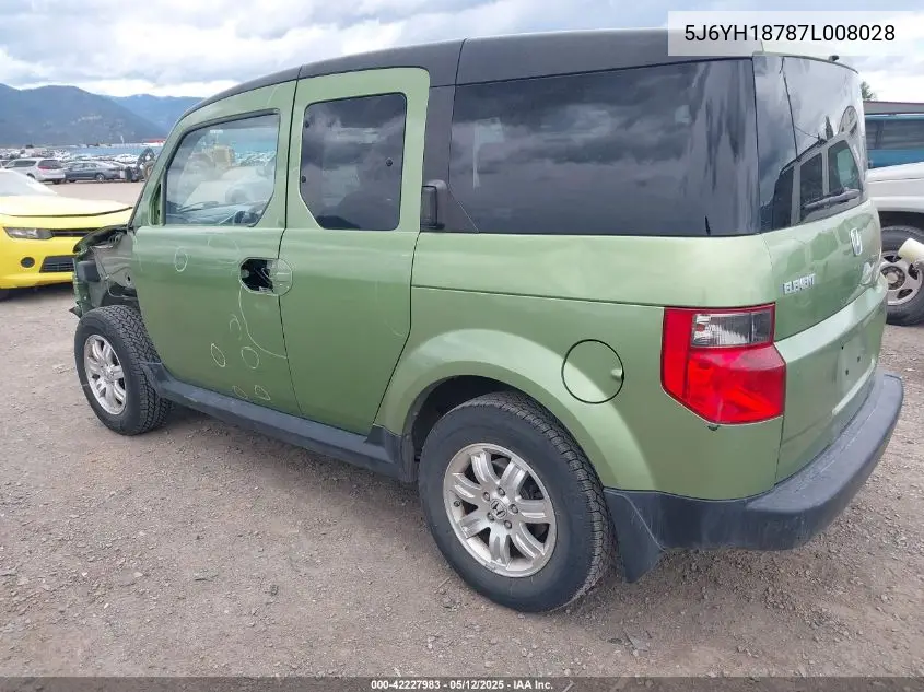 2007 Honda Element Ex VIN: 5J6YH18787L008028 Lot: 42227983