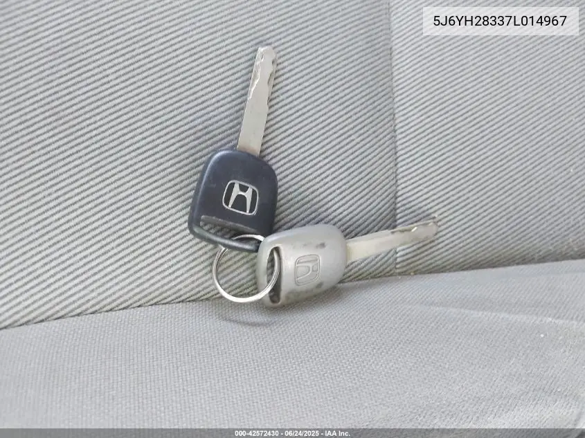 2007 Honda Element Lx VIN: 5J6YH28337L014967 Lot: 42572430