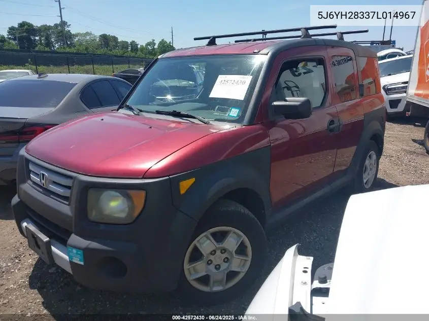 2007 Honda Element Lx VIN: 5J6YH28337L014967 Lot: 42572430