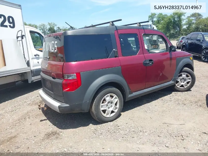 2007 Honda Element Lx VIN: 5J6YH28337L014967 Lot: 42572430