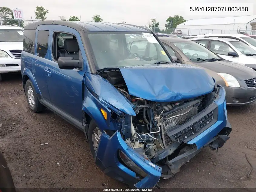 2007 Honda Element Ex VIN: 5J6YH28707L003458 Lot: 42622563
