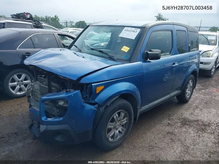 2007 Honda Element Ex VIN: 5J6YH28707L003458 Lot: 42622563