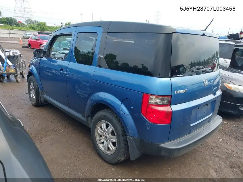 2007 Honda Element Ex VIN: 5J6YH28707L003458 Lot: 42622563