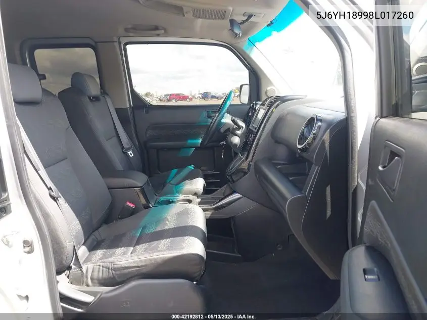2008 Honda Element Sc VIN: 5J6YH18998L017260 Lot: 42192812