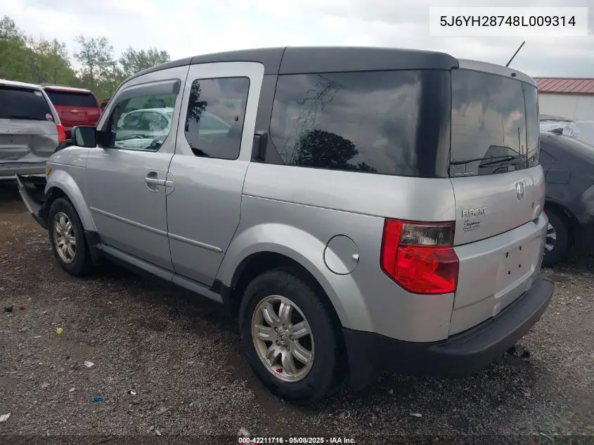2008 Honda Element Ex VIN: 5J6YH28748L009314 Lot: 42211716