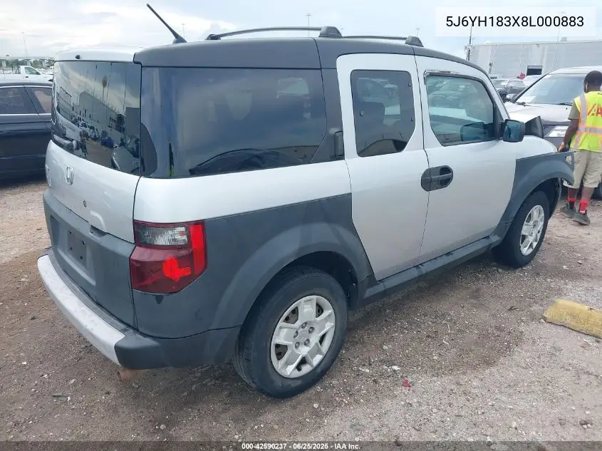 2008 Honda Element Lx VIN: 5J6YH183X8L000883 Lot: 42590237