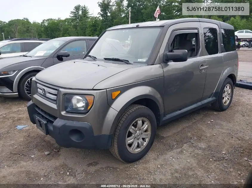 2008 Honda Element Ex VIN: 5J6YH28758L011380 Lot: 42595712
