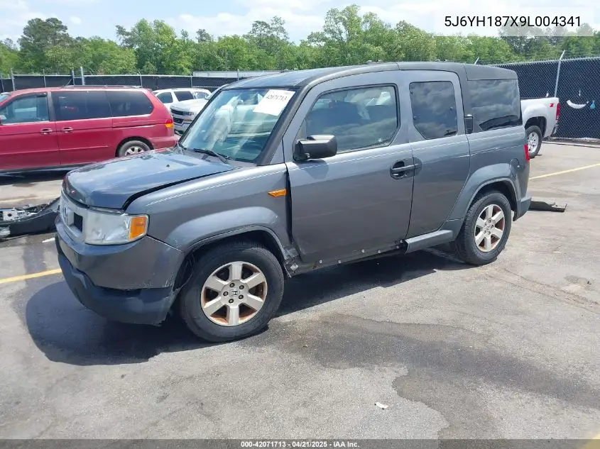 2009 Honda Element Ex VIN: 5J6YH187X9L004341 Lot: 42071713