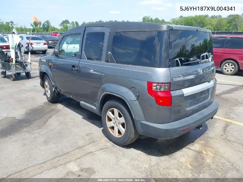 2009 Honda Element Ex VIN: 5J6YH187X9L004341 Lot: 42071713