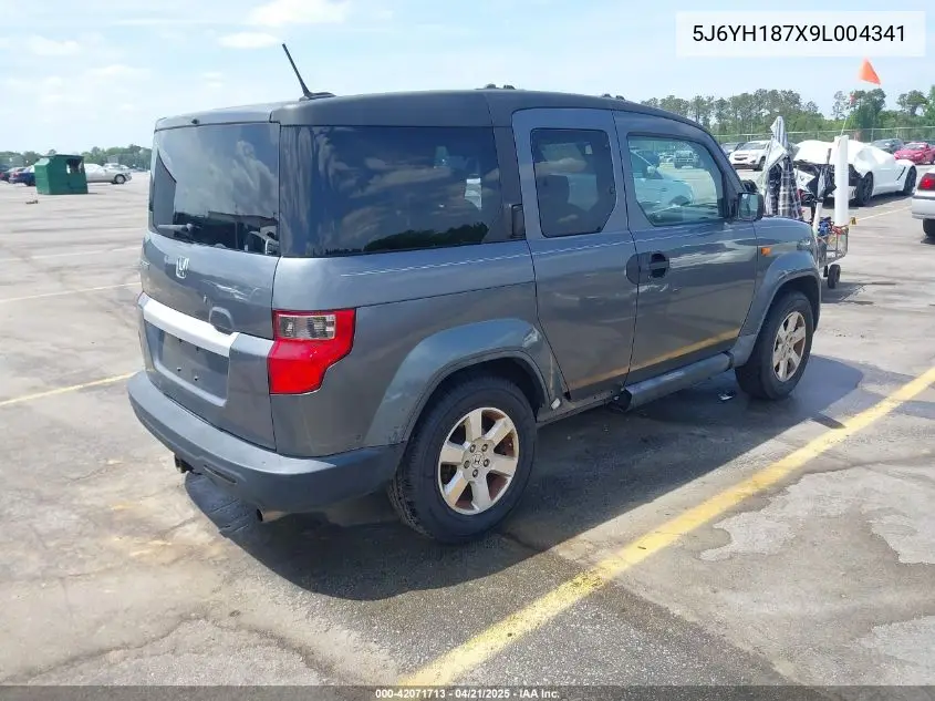 2009 Honda Element Ex VIN: 5J6YH187X9L004341 Lot: 42071713