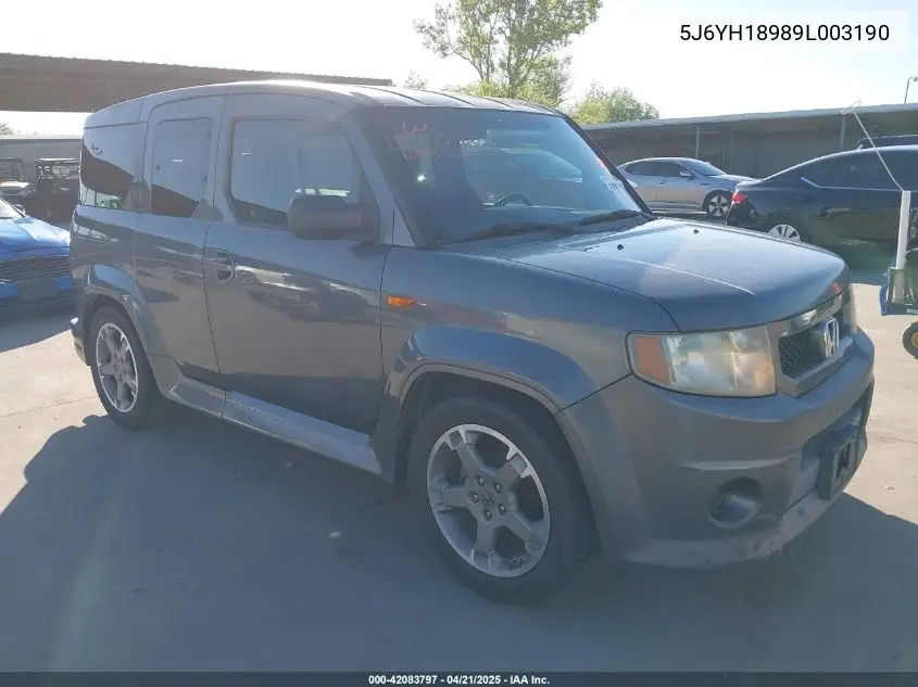 2009 Honda Element Sc VIN: 5J6YH18989L003190 Lot: 42083797