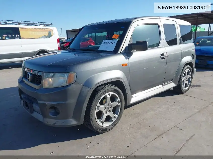 2009 Honda Element Sc VIN: 5J6YH18989L003190 Lot: 42083797