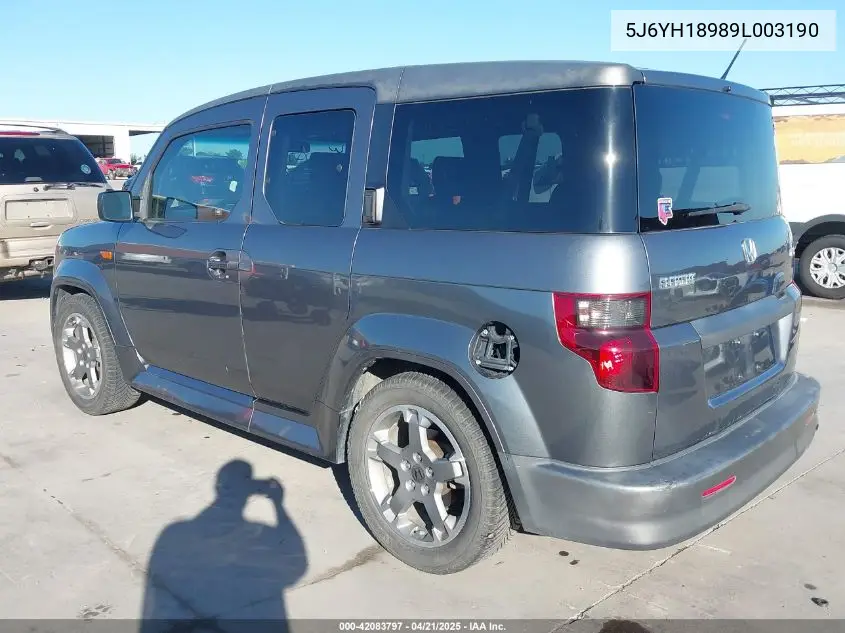 2009 Honda Element Sc VIN: 5J6YH18989L003190 Lot: 42083797