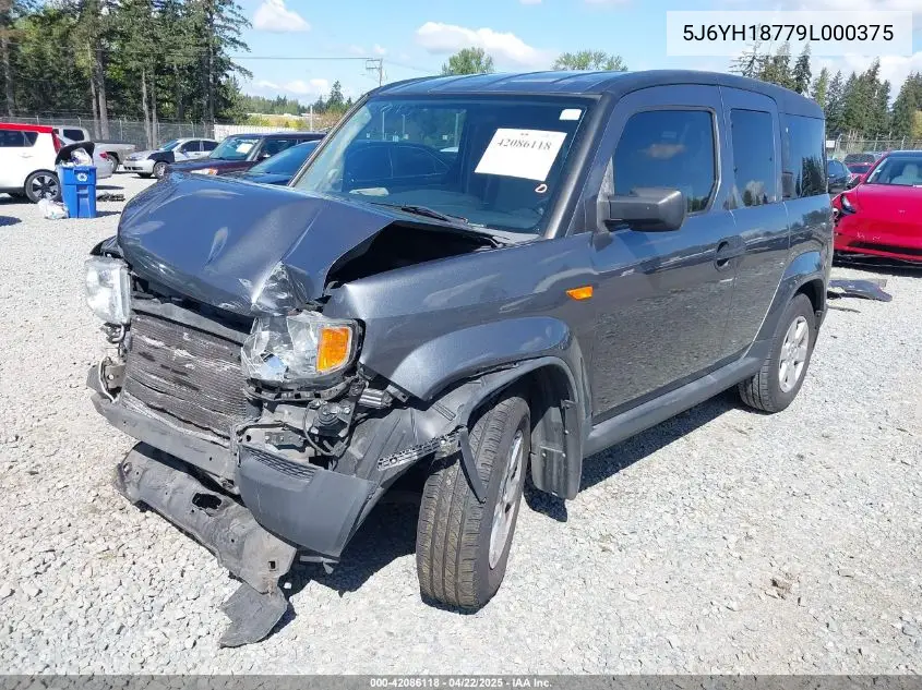 2009 Honda Element Ex VIN: 5J6YH18779L000375 Lot: 42086118
