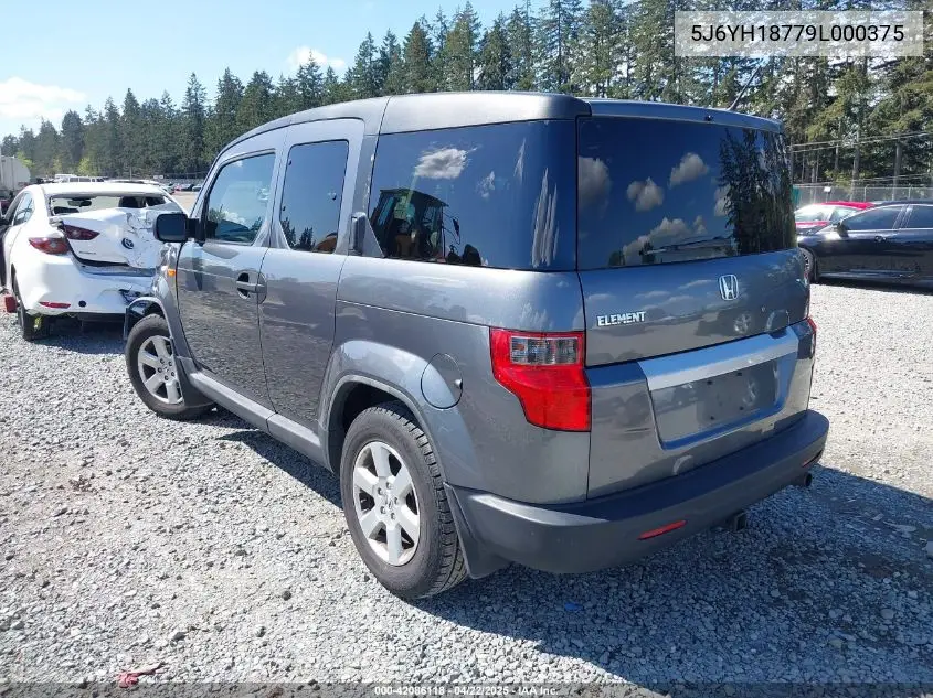 2009 Honda Element Ex VIN: 5J6YH18779L000375 Lot: 42086118