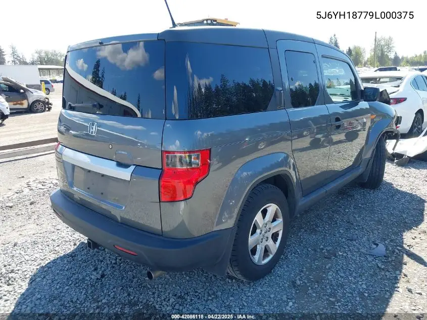 2009 Honda Element Ex VIN: 5J6YH18779L000375 Lot: 42086118