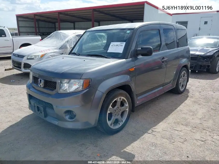 2009 Honda Element Sc VIN: 5J6YH189X9L001196 Lot: 42148216