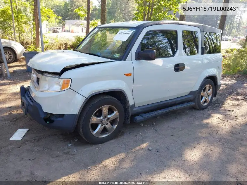 2009 Honda Element Ex VIN: 5J6YH18719L002431 Lot: 42191040