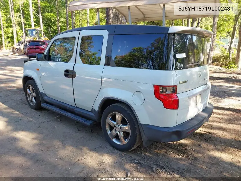 2009 Honda Element Ex VIN: 5J6YH18719L002431 Lot: 42191040