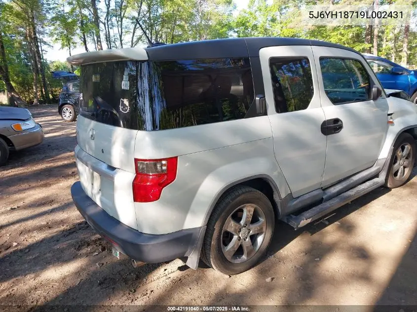 2009 Honda Element Ex VIN: 5J6YH18719L002431 Lot: 42191040