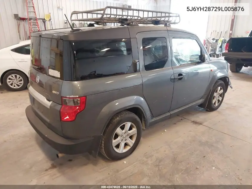 2009 Honda Element Ex VIN: 5J6YH28729L005876 Lot: 42476528