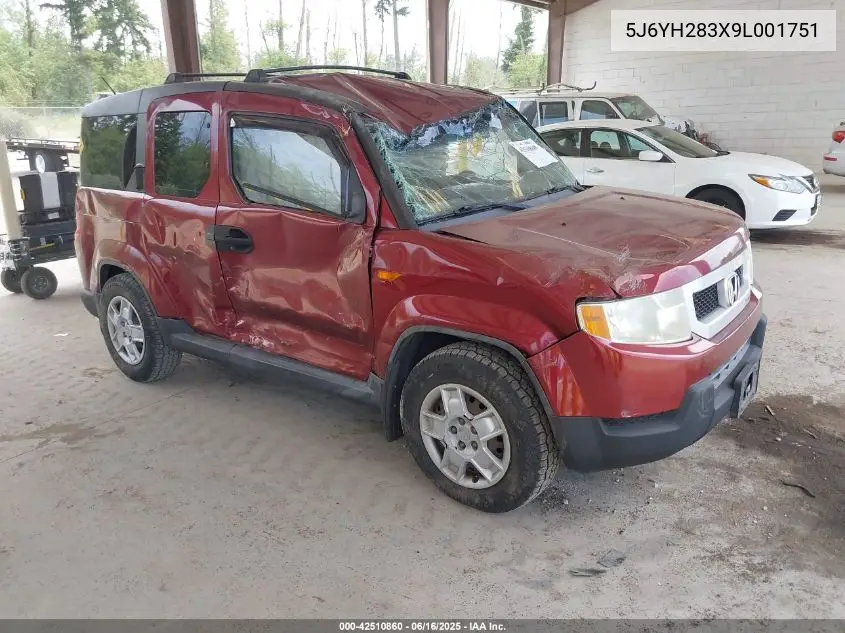 2009 Honda Element Lx VIN: 5J6YH283X9L001751 Lot: 42510860