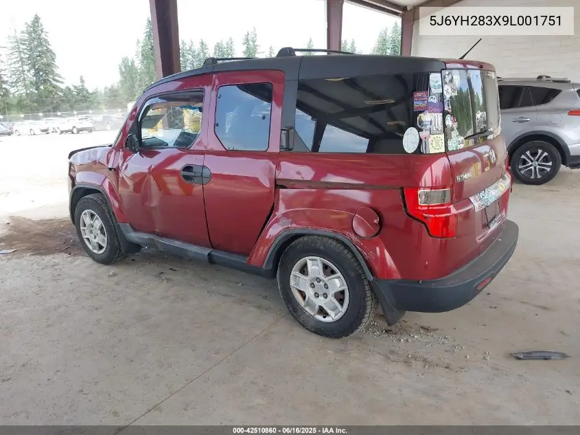 2009 Honda Element Lx VIN: 5J6YH283X9L001751 Lot: 42510860