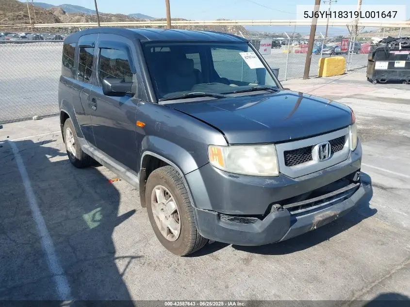 2009 Honda Element Lx VIN: 5J6YH18319L001647 Lot: 42587643