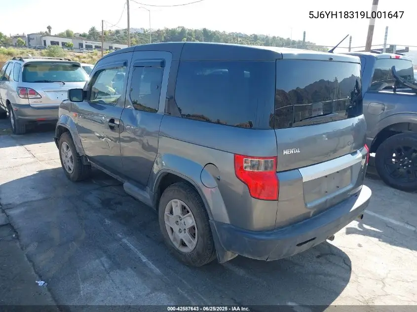 2009 Honda Element Lx VIN: 5J6YH18319L001647 Lot: 42587643