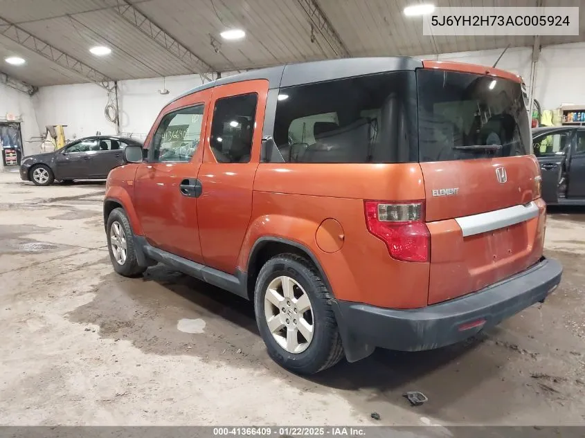 2010 Honda Element Ex VIN: 5J6YH2H73AC005924 Lot: 41366409