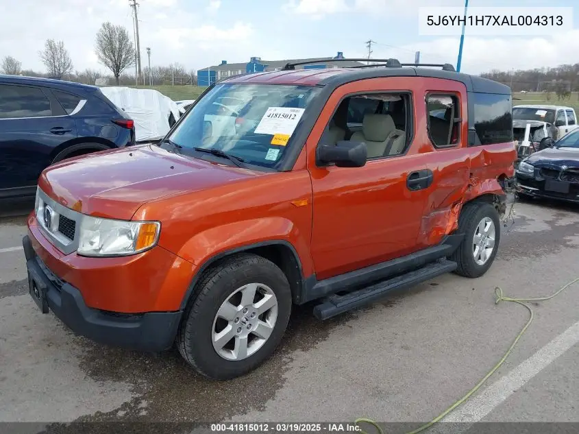 2010 Honda Element Ex VIN: 5J6YH1H7XAL004313 Lot: 41815012