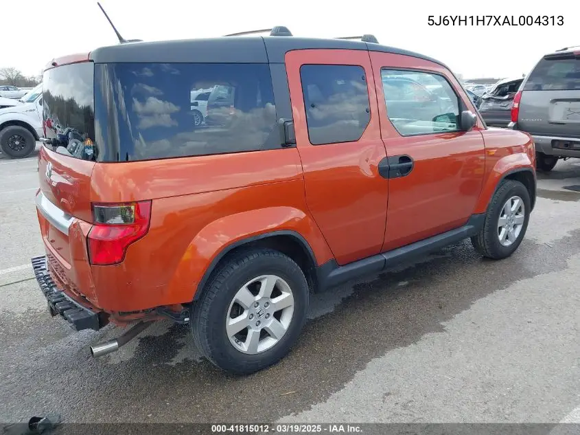 2010 Honda Element Ex VIN: 5J6YH1H7XAL004313 Lot: 41815012