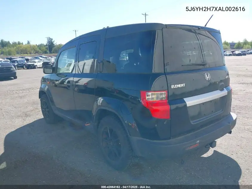 2010 Honda Element Ex VIN: 5J6YH2H7XAL002616 Lot: 42064162