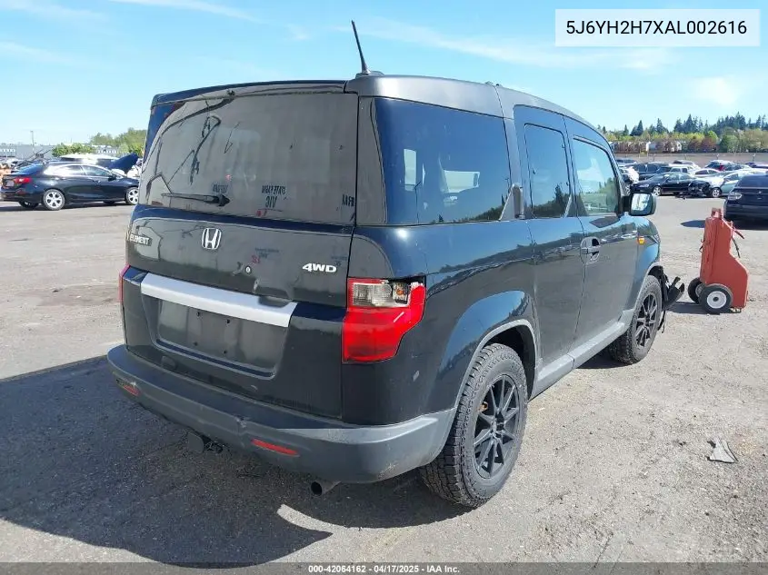 2010 Honda Element Ex VIN: 5J6YH2H7XAL002616 Lot: 42064162