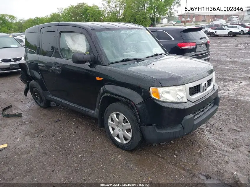 2010 Honda Element Lx VIN: 5J6YH1H36AL002846 Lot: 42112584