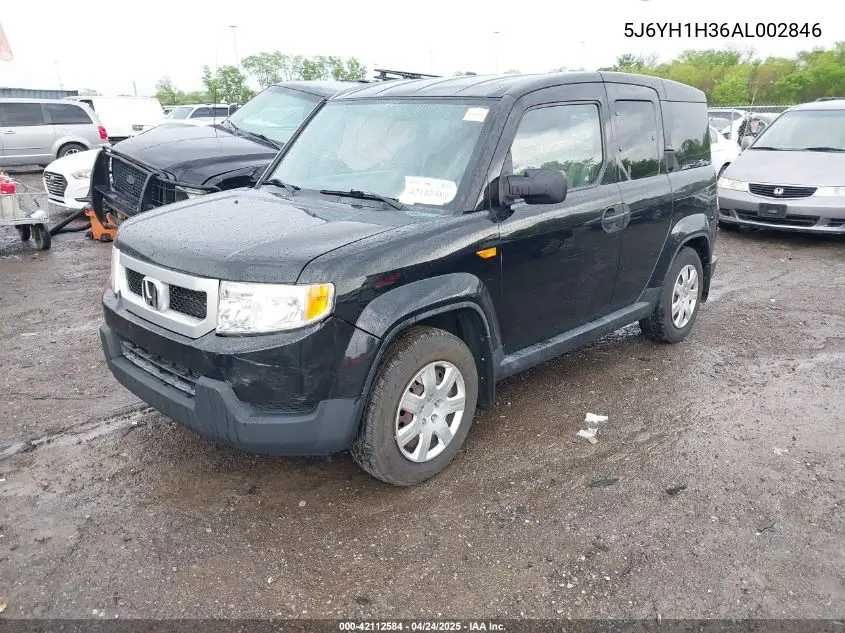 2010 Honda Element Lx VIN: 5J6YH1H36AL002846 Lot: 42112584