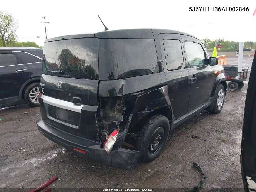 2010 Honda Element Lx VIN: 5J6YH1H36AL002846 Lot: 42112584