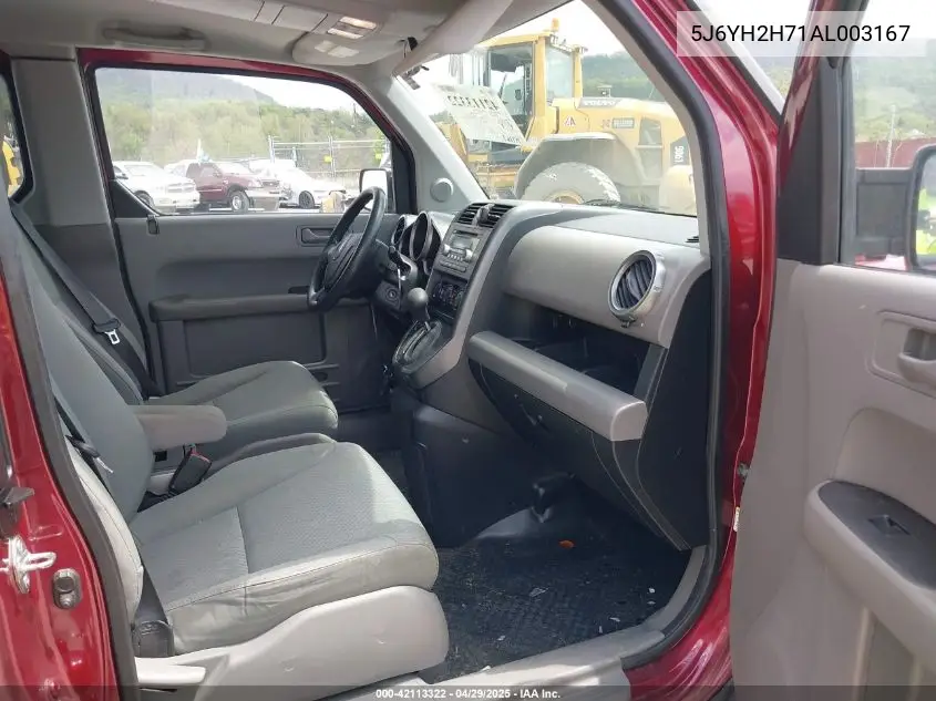 2010 Honda Element Ex VIN: 5J6YH2H71AL003167 Lot: 42113322