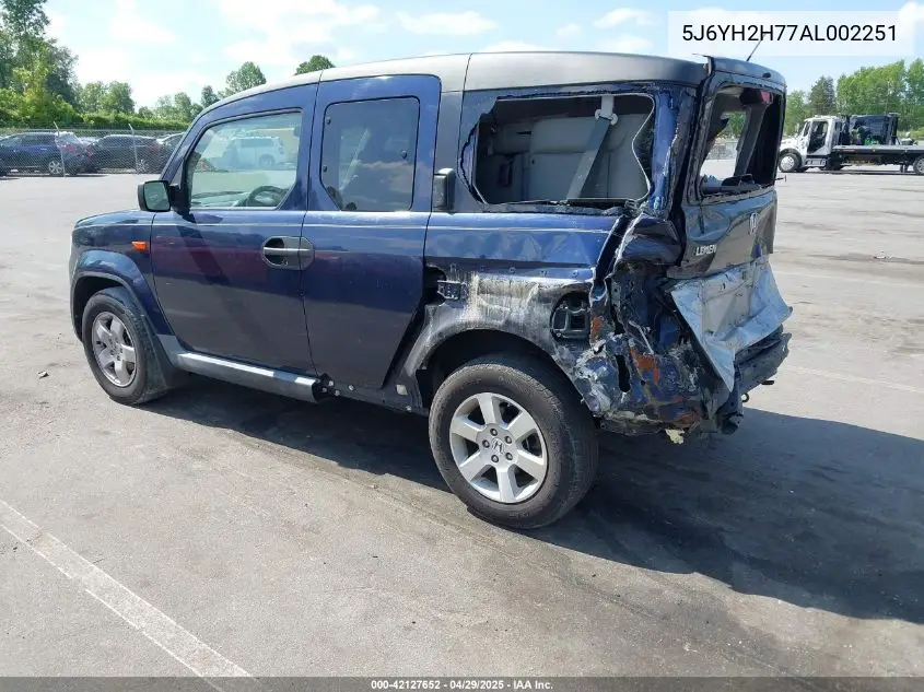 2010 Honda Element Ex VIN: 5J6YH2H77AL002251 Lot: 42127652