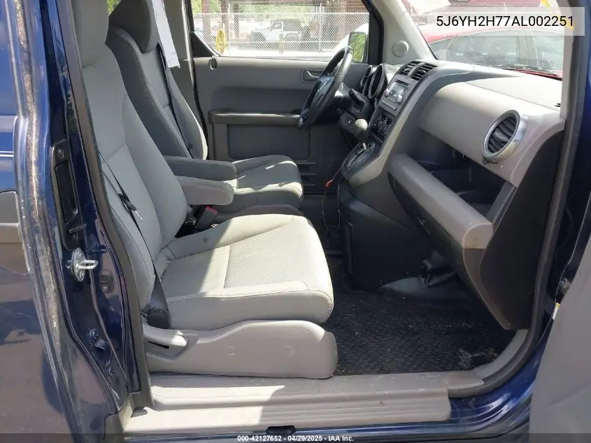 2010 Honda Element Ex VIN: 5J6YH2H77AL002251 Lot: 42127652