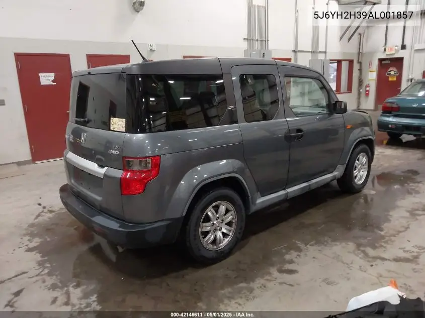 2010 Honda Element Lx VIN: 5J6YH2H39AL001857 Lot: 42146611