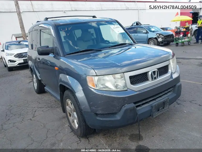 2010 Honda Element Ex VIN: 5J6YH2H78AL004509 Lot: 42148982