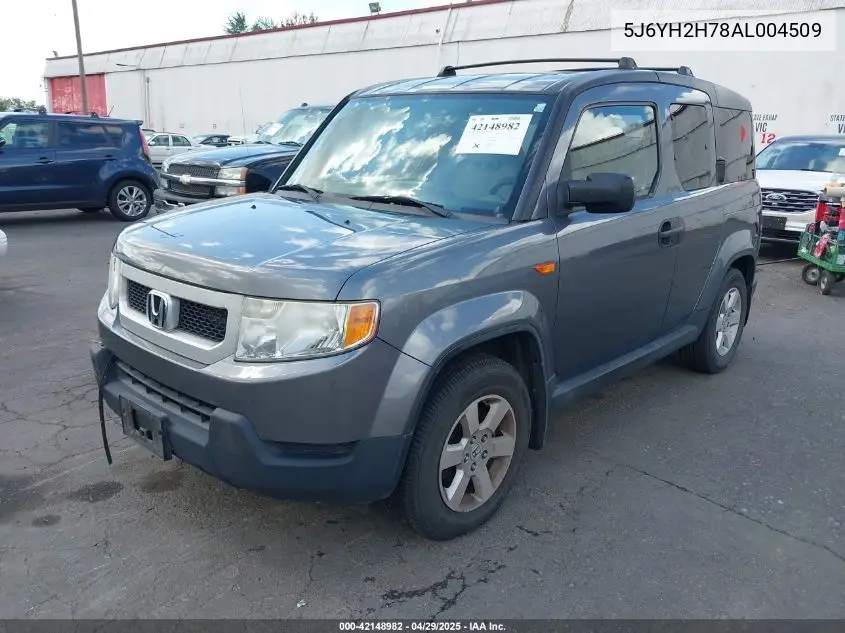 2010 Honda Element Ex VIN: 5J6YH2H78AL004509 Lot: 42148982